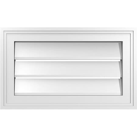 Ekena Millwork Vertical Surface Mount PVC Gable Vent: Functional, w/ 2"W x 1-1/2"P Brickmould Frame, 20"W x 12"H GVPVE20X1202SF